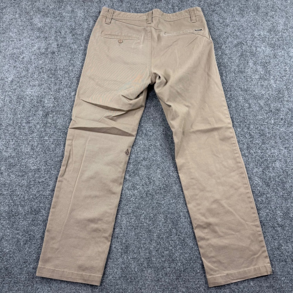 Volcom Mens Chino Pants Tan Straight Fit 30W 30L Casual Workwear - Picture 7 of 12